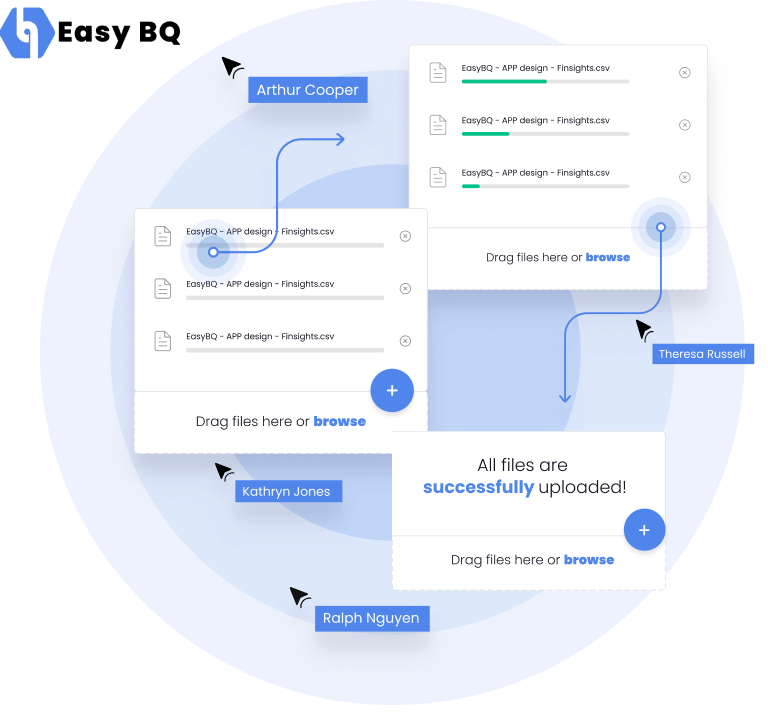 Illustration of a man touching a large check icon